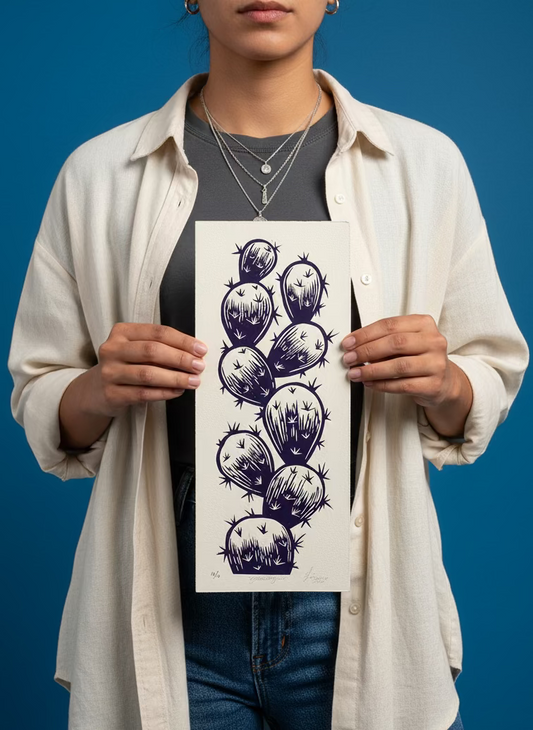 Genealógico, Linograbado Sobre Papel Algodón, Iliana Lázaro