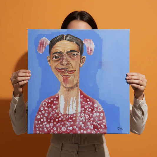 Sujeto Estrambótico, Pintura de Técnica Mixta, Jael Gaytán García