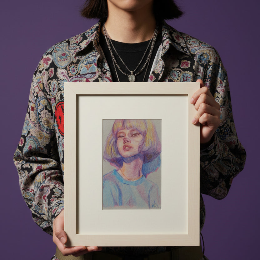 Atardecer, Lápices de Color Sobre Papel | Regina Solís García