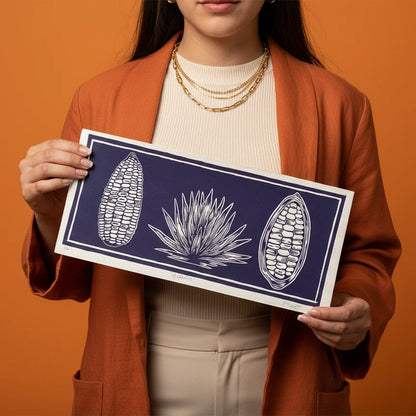 Bebidas, Linograbado Sobre Papel Algodón, Iliana Lázaro