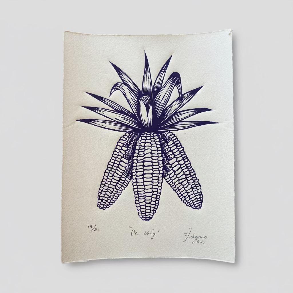 De Raíz, Linograbado Sobre Papel Algodón, Iliana Lázaro