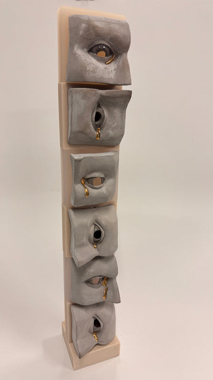 Tótem Emocional, Escultura en Cerámica de Baja Temperatura, Ramón Durán