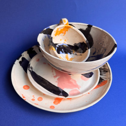 Yinko Vajilla Individual de Cerámica Colección Meteoro hecho a mano