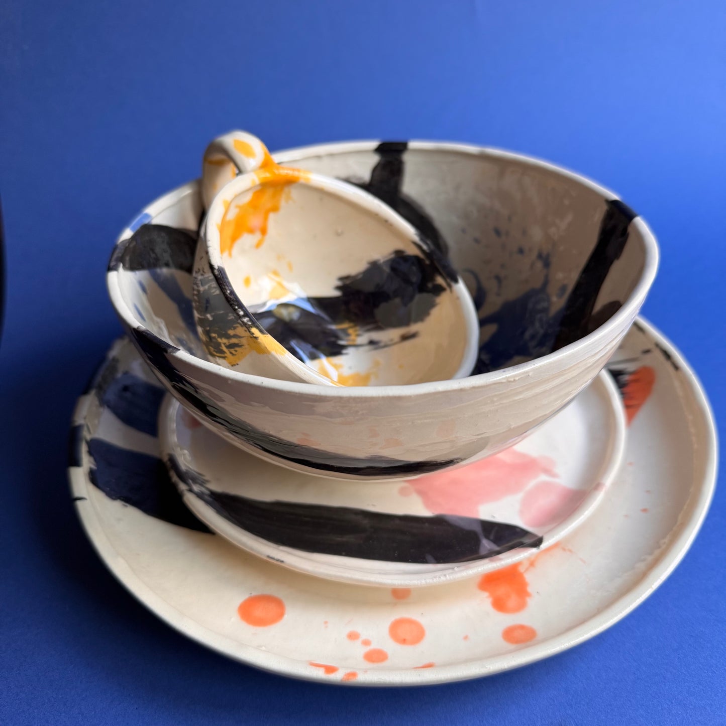 Yinko Vajilla Individual de Cerámica Colección Meteoro hecho a mano