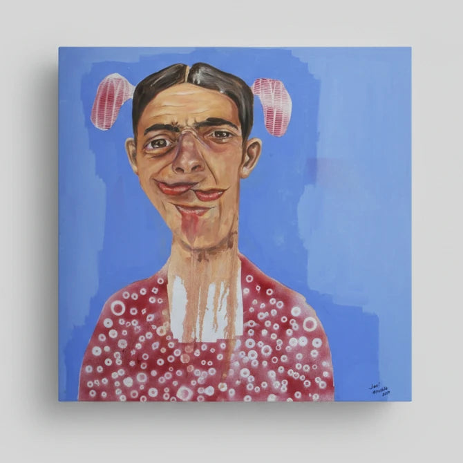 Sujeto Estrambótico, Pintura de Técnica Mixta, Jael Gaytán García