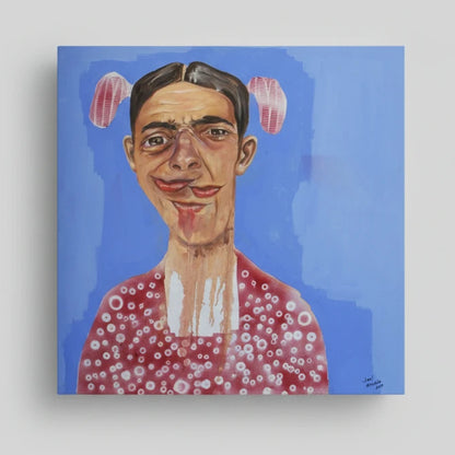 Sujeto Estrambótico, Pintura de Técnica Mixta, Jael Gaytán García