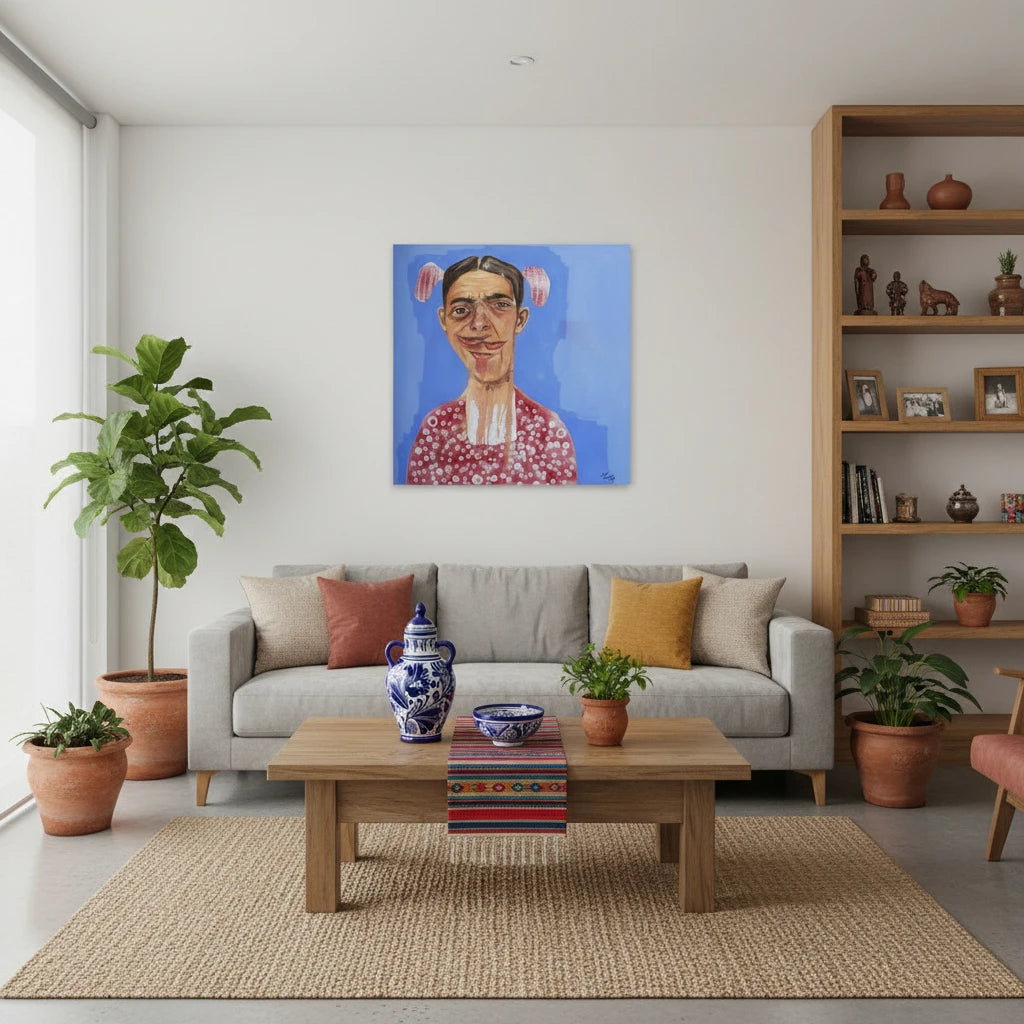 Sujeto Estrambótico, Pintura de Técnica Mixta, Jael Gaytán García