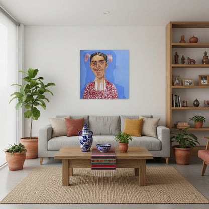 Sujeto Estrambótico, Pintura de Técnica Mixta, Jael Gaytán García