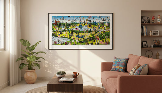 Les Jardin des Délices Artistiques, Impresión Giclée sobre algodón, Angélica Guerrero