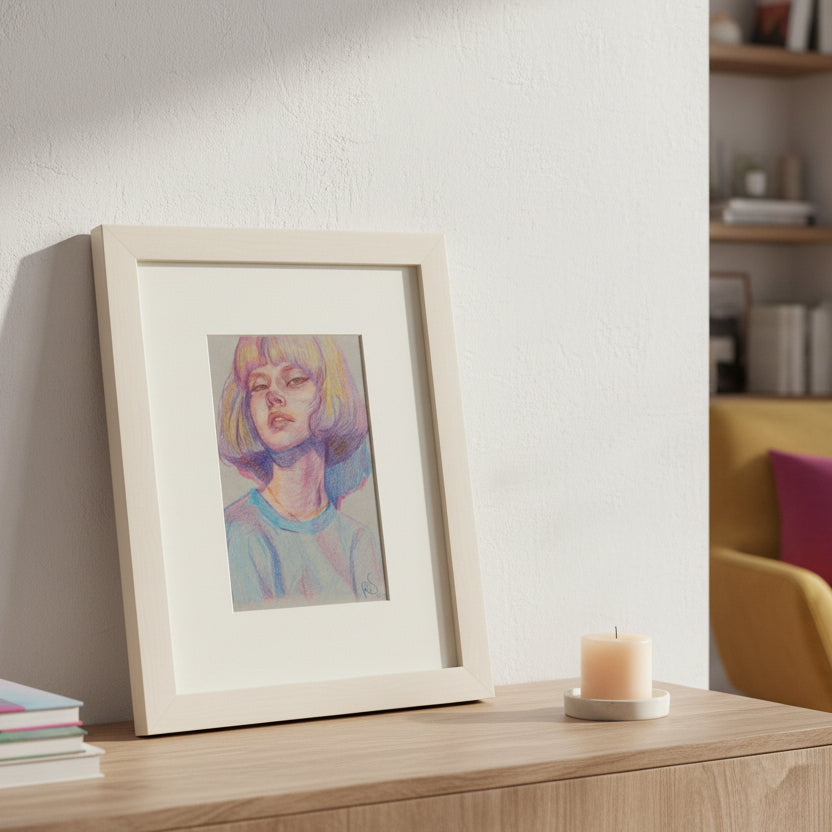 Atardecer, Lápices de Color Sobre Papel | Regina Solís García