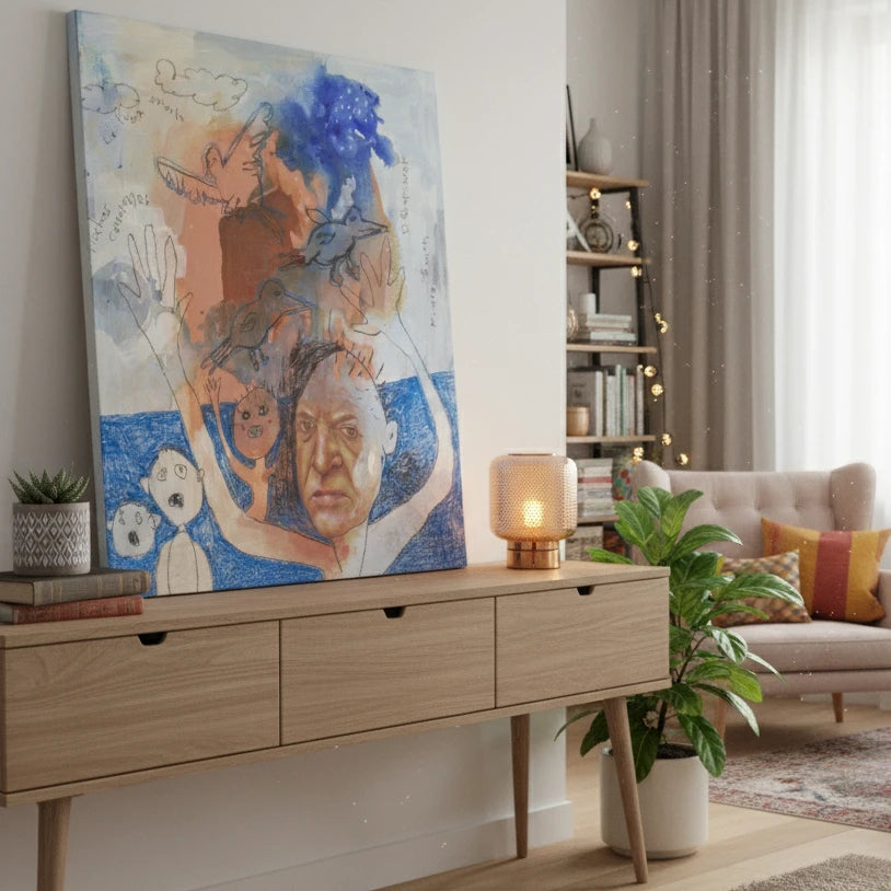 Resignación Inmersiva, Pintura en Técnica Mixta, Jael Gaytán García