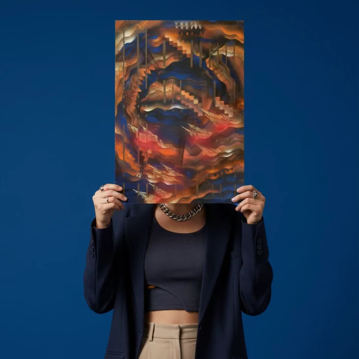 Deriva. Pintura compuesta con aerosol y lápices de colores. Autor: Serse