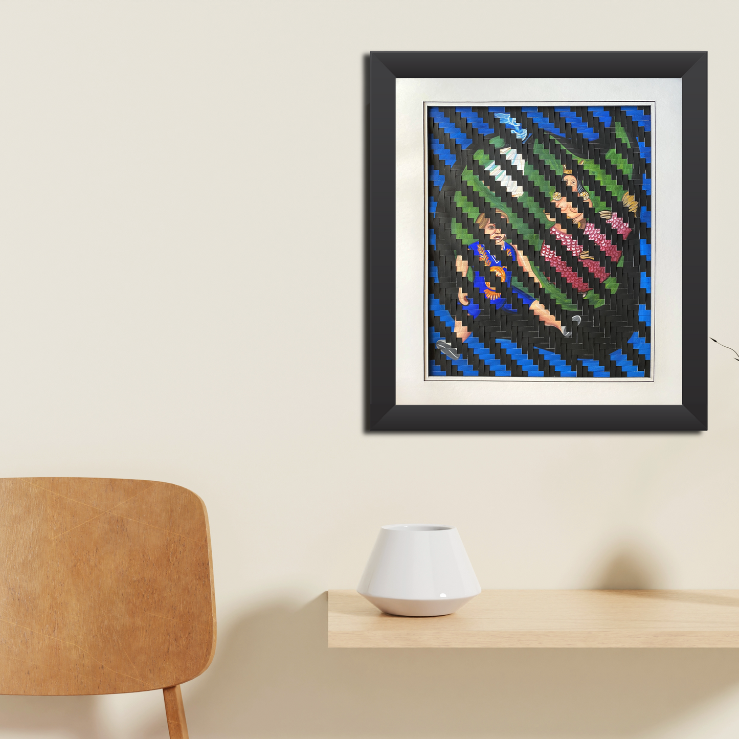 Concha, Aurora y Frida Entretejidas, Acuarela y Gouache sobre Fabriano