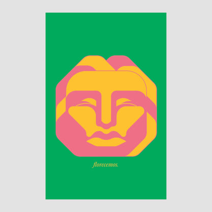 Risografía "Retrato del Desierto" de Gabriel García Nevárez. Impresión en edición seriada.