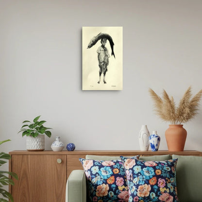 Niño con Guachinango, Punta seca con placa de acrílico, Osmar Portillo